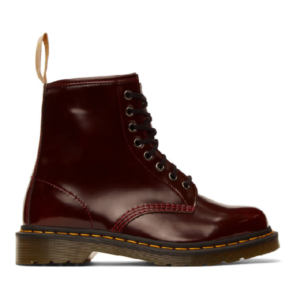 dr martens vegan cherry red