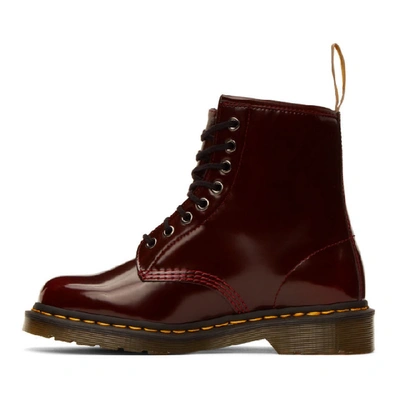 Shop Dr. Martens' Red Vegan 1460 Boots In Red Oxford