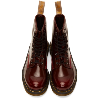 Shop Dr. Martens' Red Vegan 1460 Boots In Red Oxford