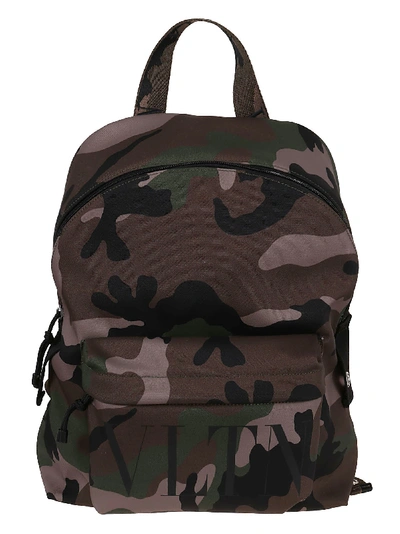 Shop Valentino Vltn Camouflage Backpack