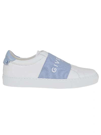 Shop Givenchy Logo Print Low-top Sneakers In White Sky Blue