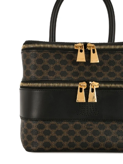 Pre-owned Celine  Macadam Cosmetic Handbag In Brown