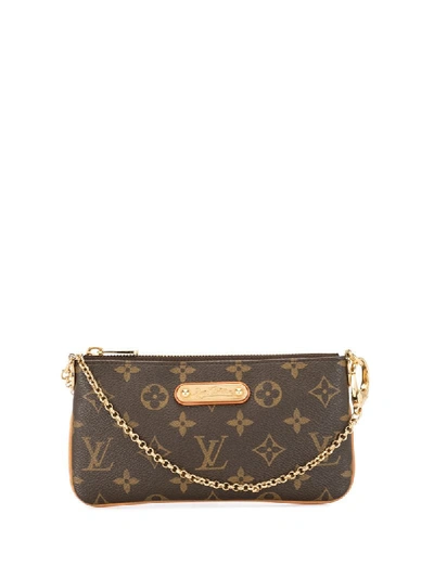 Pre-owned Louis Vuitton 2010  Milla Pouch In Brown