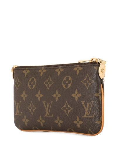 Pre-owned Louis Vuitton 2010  Milla Pouch In Brown