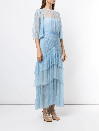 Shop Alice Mccall Love Craft Maxi Dress In Blue