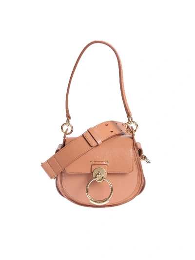 Shop Chloé Tess Small Bag In Muted Brown In Beige