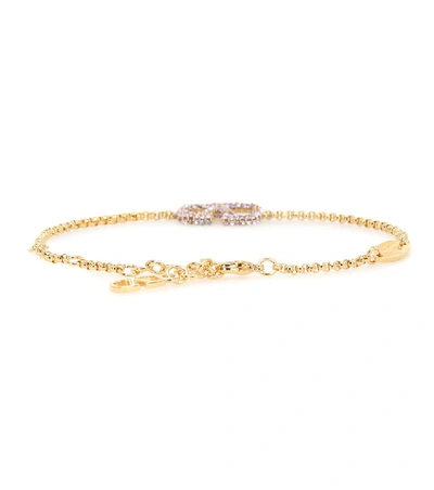 Shop Valentino Vlogo Bracelet In Gold