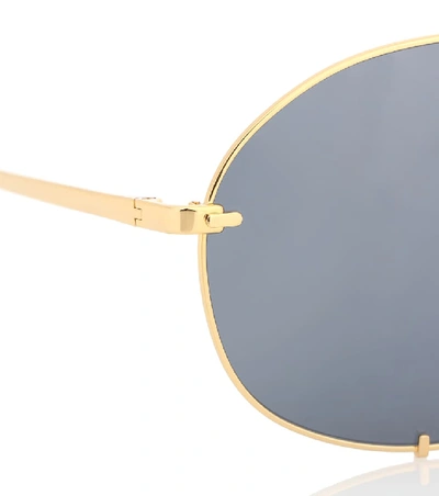 Shop Attico X Linda Farrow Telma Sunglasses In Grey