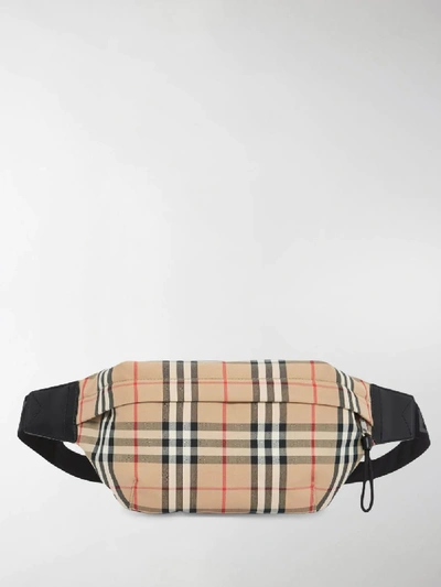 Shop Burberry Vintage Check Belt Bag In Neutrals