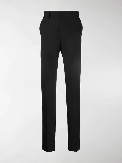 Shop Maison Margiela Tailored Straight-leg Trousers In Black