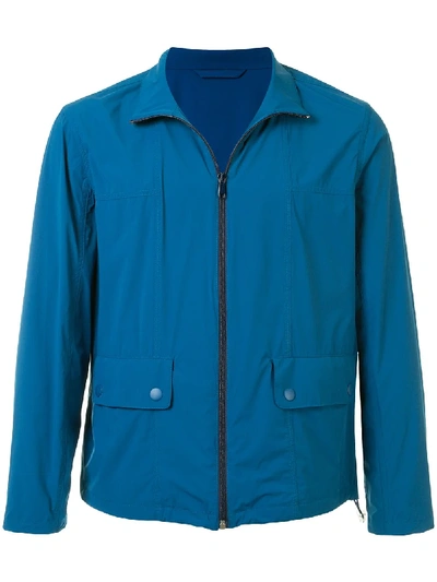 Shop Cerruti 1881 Zipped Lightweight Jacket In Blue