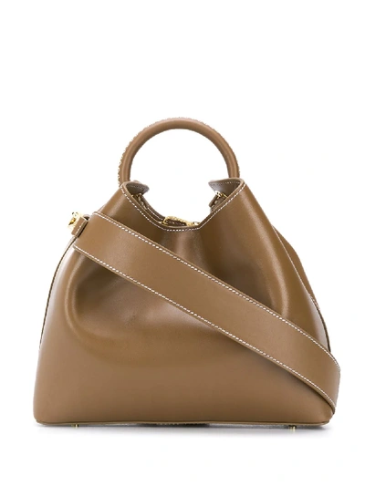 Shop Elleme Raisin Shoulder Bag In Brown