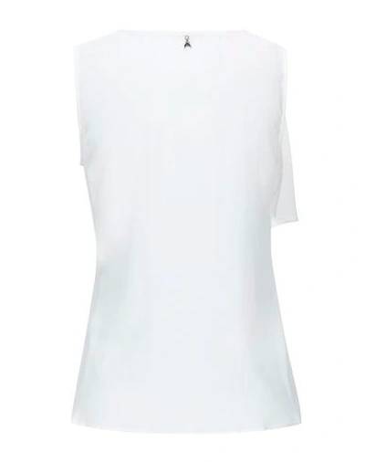 Shop Patrizia Pepe Woman Top White Size 8 Acetate, Silk