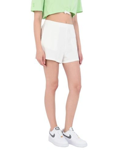 Shop Les Girls Les Boys Woman Shorts & Bermuda Shorts Ivory Size M Cotton In White