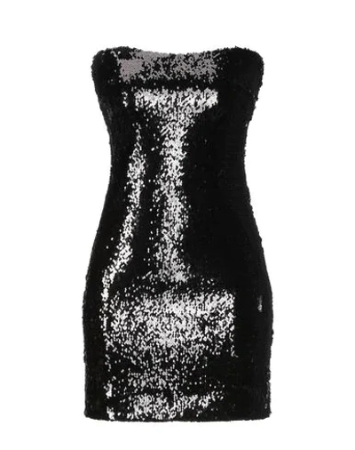 Shop Dondup Woman Mini Dress Black Size 6 Polyester, Elastane