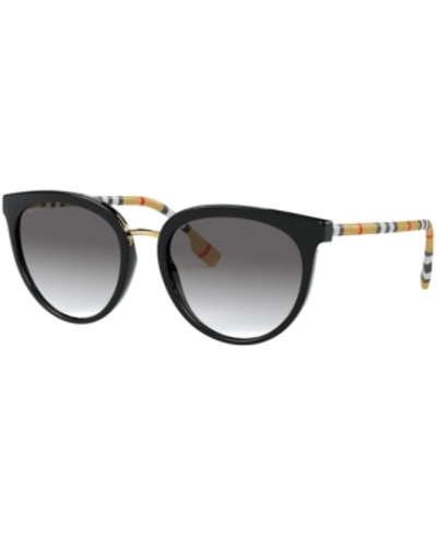 Shop Burberry Sunglasses, 0be4316 In Black/grey Gradient