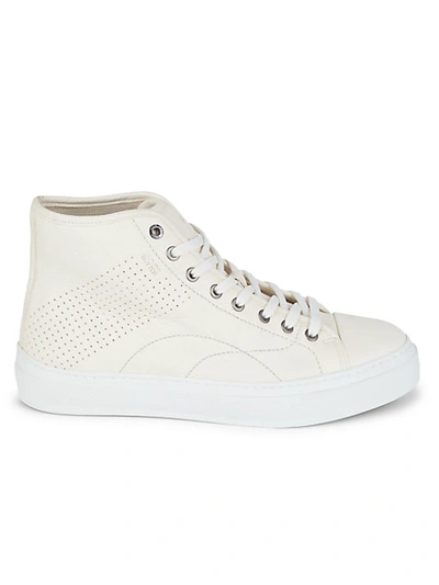 Hugo Boss Eclipse High Top Leather Sneakers In White | ModeSens