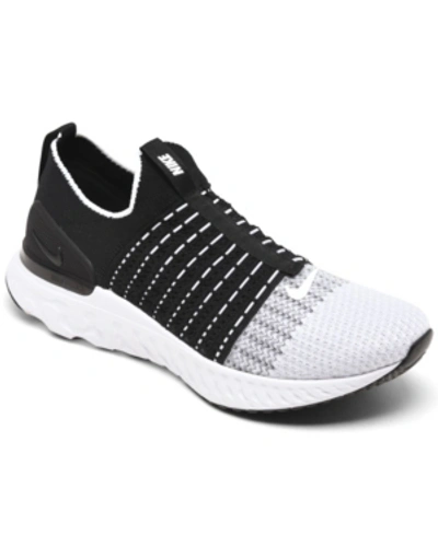 Shop Nike React Phantom Run Flyknit 2 Sneakers From Finish Line In Black, White