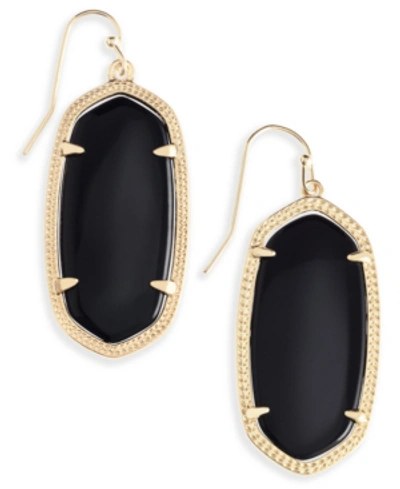 Shop Kendra Scott Elle Drop Earrings In Gold & Black