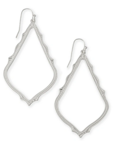 Shop Kendra Scott Detailed Drop Earrings In Silver