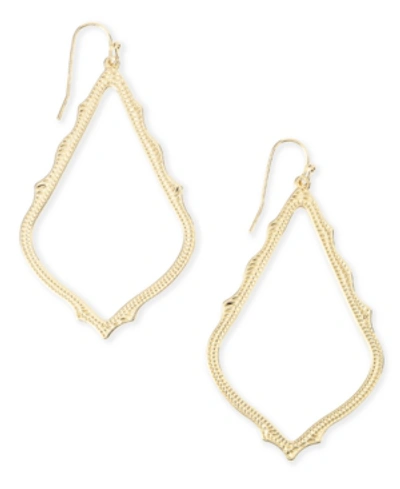 Shop Kendra Scott Detailed Drop Earrings In Gold