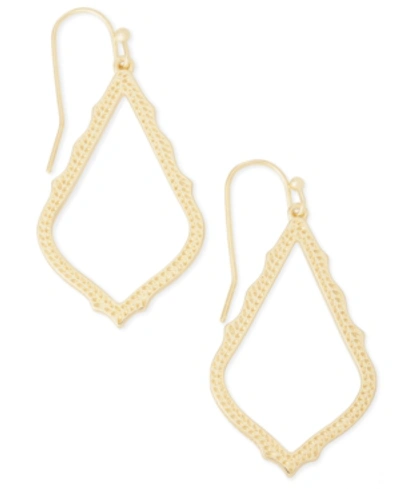 Shop Kendra Scott Detailed Drop Earrings In Gold