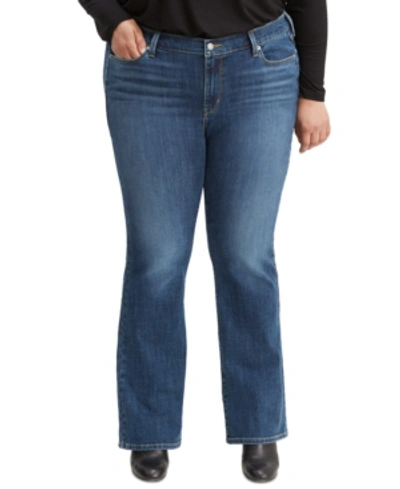 Shop Levi's Trendy Plus Size Classic Straight-leg Jeans In Lapis Maui