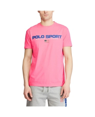 Shop Polo Ralph Lauren Men's Classic Fit Polo Sport T-shirt In Pink