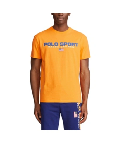 Shop Polo Ralph Lauren Men's Classic Fit Polo Sport T-shirt In Orange