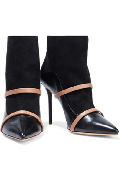 Shop Malone Souliers Madison 100 Leather And Suede Ankle Boots In Black