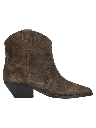 Shop Isabel Marant Dewina Boots In Dark Brown