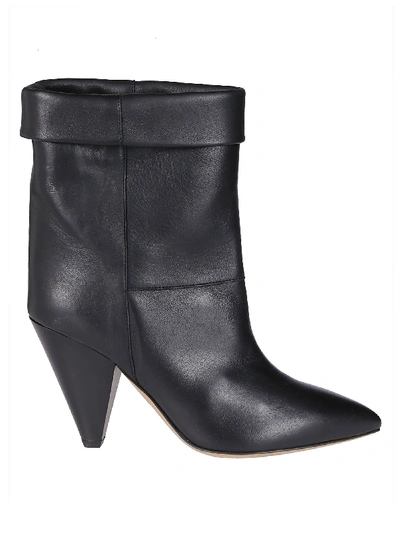 Shop Isabel Marant Black Leather Luido Boots