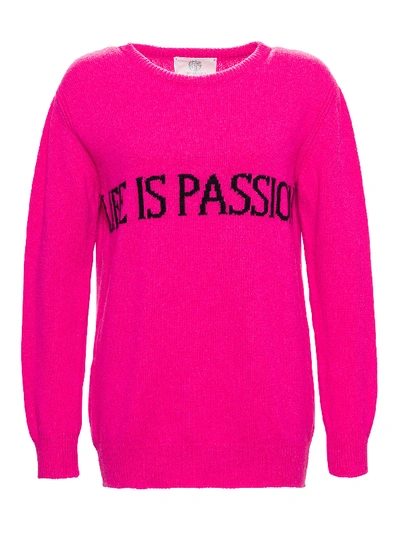 Shop Alberta Ferretti Life Is Passion Sweater In Rosa