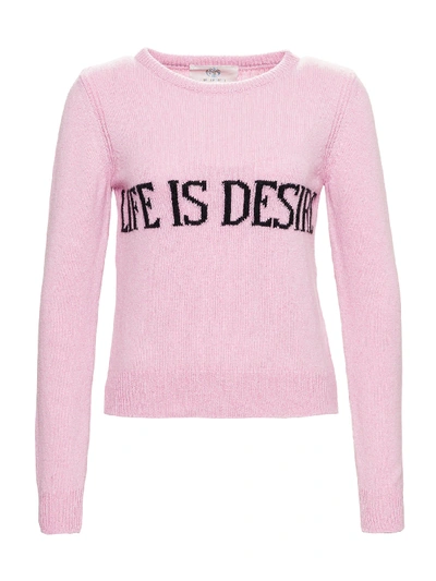 Shop Alberta Ferretti Life Is Desire Sweater In Rosa
