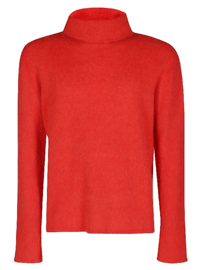 Shop Lanvin Red Alpaca-cashmere-silk Blend Jumper