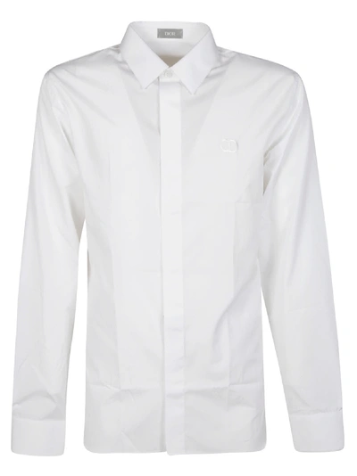 Shop Dior Long-sleeved Shirt In White