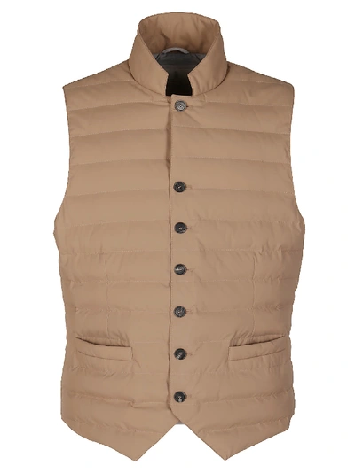 Shop Brunello Cucinelli Brown Padded Gilet In Camel