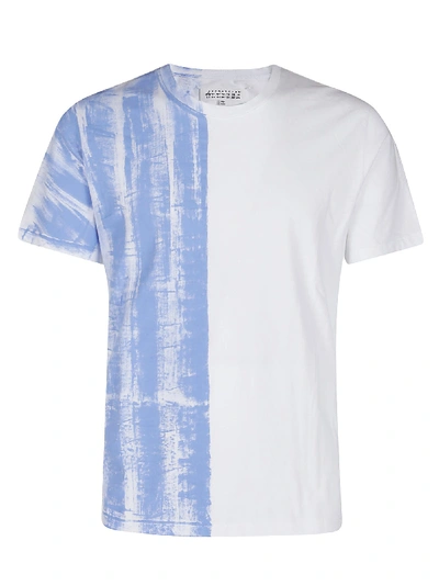 Shop Maison Margiela White Cotton T-shirts In Multicolor