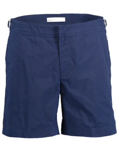 Shop Orlebar Brown Navy Bulldog Mid-length Swim Shorts