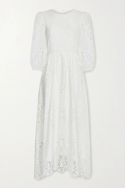 Shop Borgo De Nor Constance Broderie Anglaise Maxi Dress In White