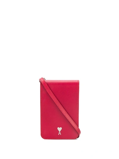 Shop Ami Alexandre Mattiussi Small Accordion Bag In Red