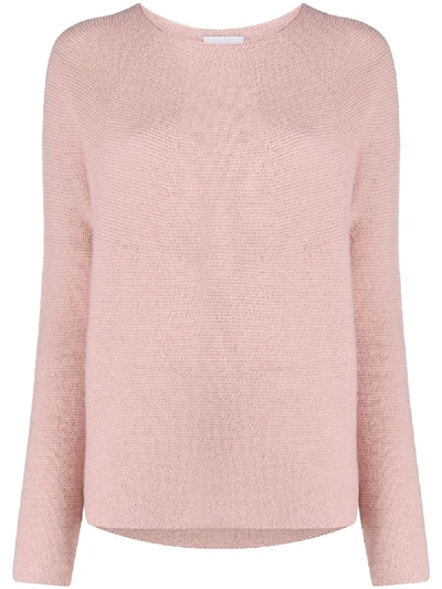 Shop Christian Wijnants Knitted Round Neck Jumper In Pink