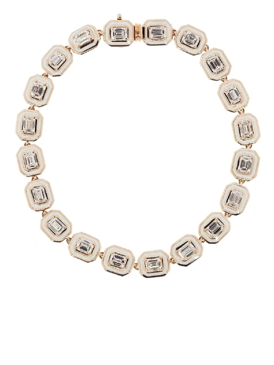 Shop Selim Mouzannar 18kt Rose Gold Large Square Diamond Bracelet In Rosegold