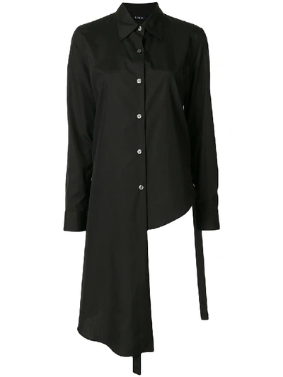 Shop Yohji Yamamoto Hemd Mit Asymmetrischem Saum In Black