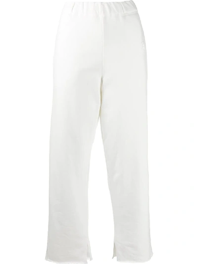 Shop Mm6 Maison Margiela Straight-leg Track Pants In White