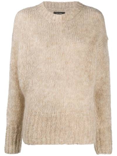 Shop Isabel Marant Mohair Knit Jumper In Neutrals