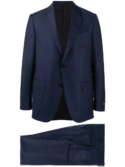 Shop Ermenegildo Zegna Pinstripe Two-piece Wool Suit In Blue