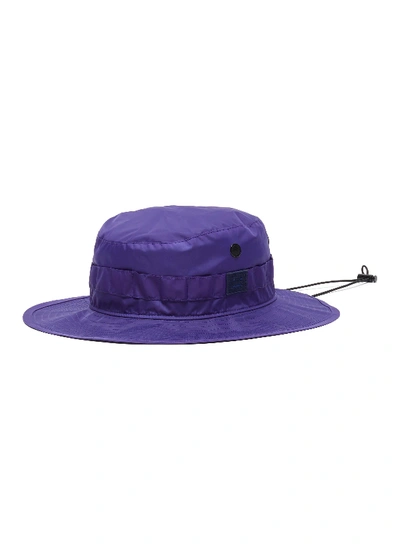 Shop Acne Studios Face Patch Bucket Hat In Purple