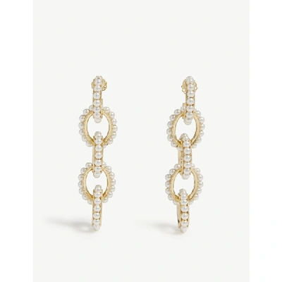 Shop Soru Mondello 24ct Yellow Gold-plated Vermeil Sterling Silver And Swarovski Pearl Earrings In Gold/pearl