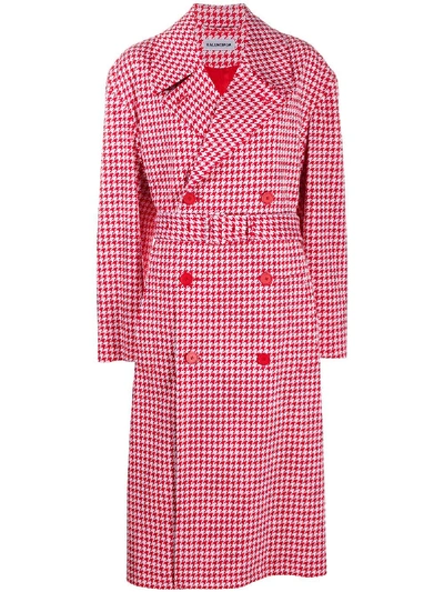 HOUNDSTOOTH DOUBLE-BREASTED COAT
